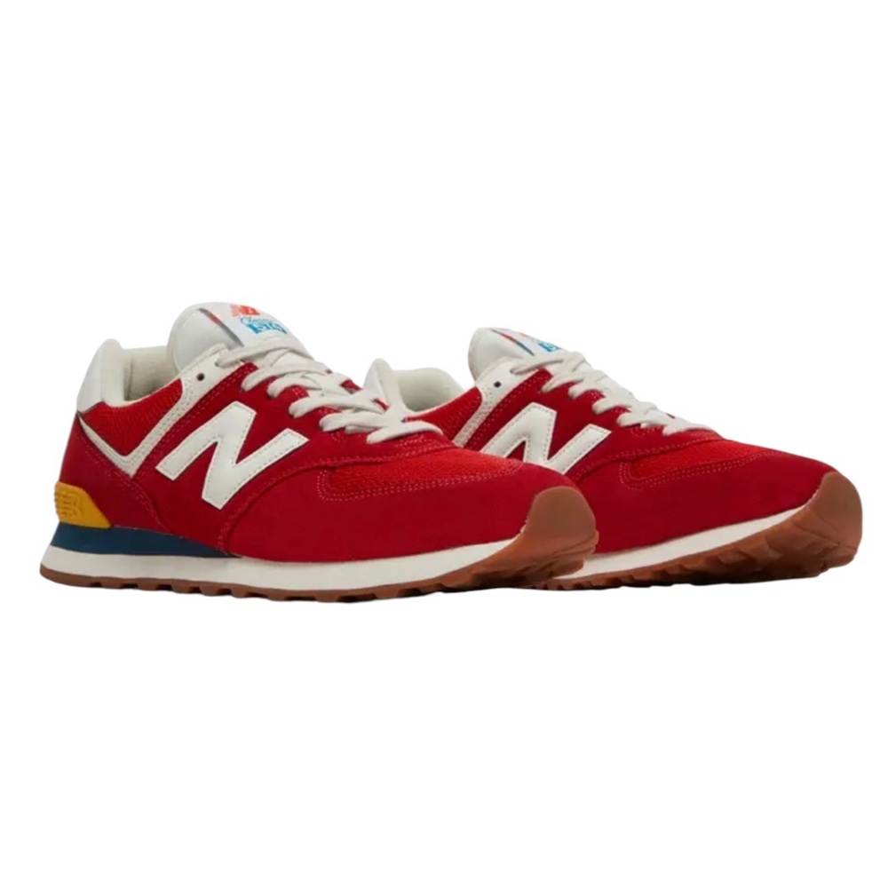 New Balance Red and White Sneakers